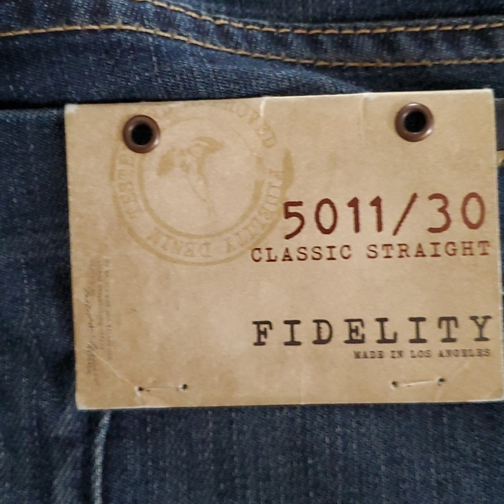 NWTS FIDELITY RELAX FIT DENIM JEANS. 30X34 - Picture 7 of 8